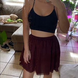 Maroon skirt
